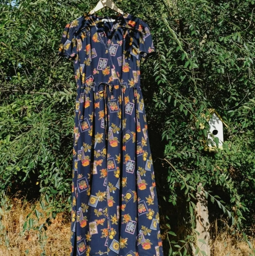 Christy Dawn "dawn" dress sunflower garden print small